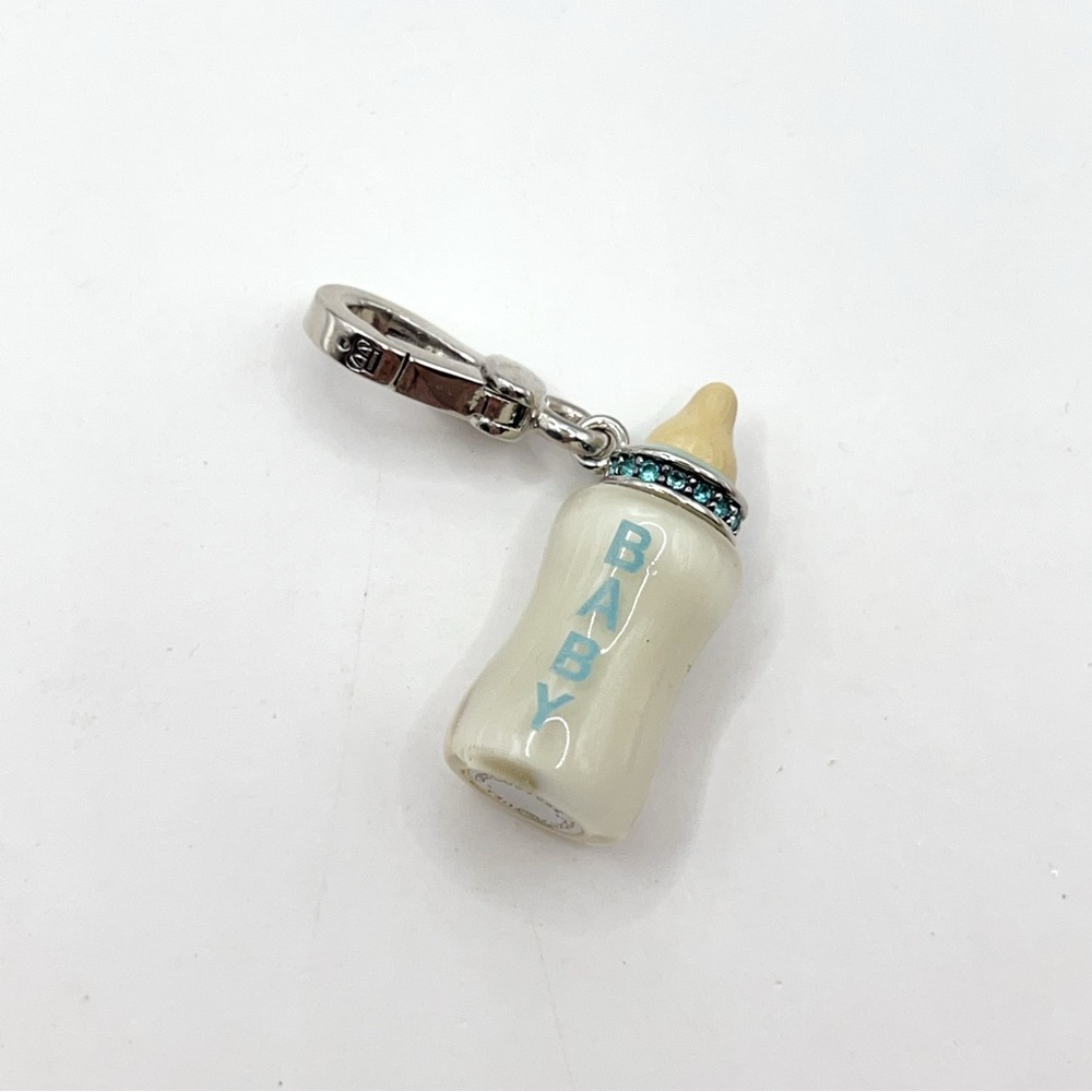 Juicy Couture blue baby bottle charm